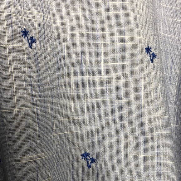 Mavi Light Blue Button Down Palm Tree Embroidery - Picture 5 of 9
